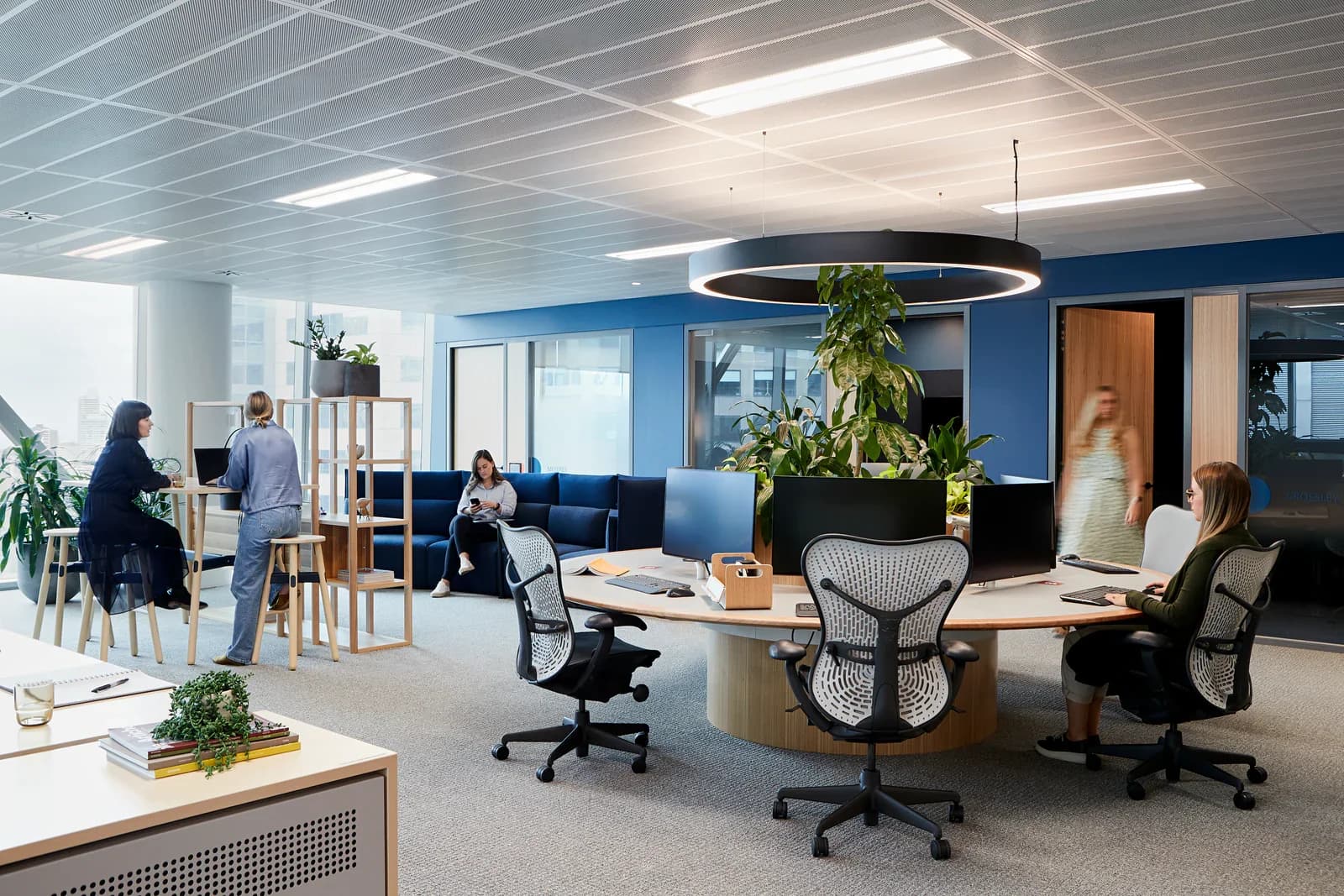Modern office infrastructure and corporate spaces within the Bhartiya Garden Enclave township in North Bangalore
