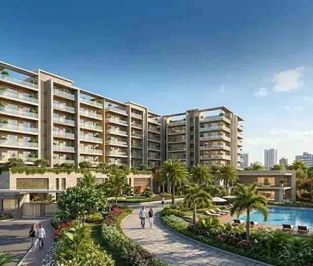 Latest construction site photos of Bhartiya Garden Enclave residential towers in Sadahalli, North Bangalore, showing progress near Prestige Tech Cloud