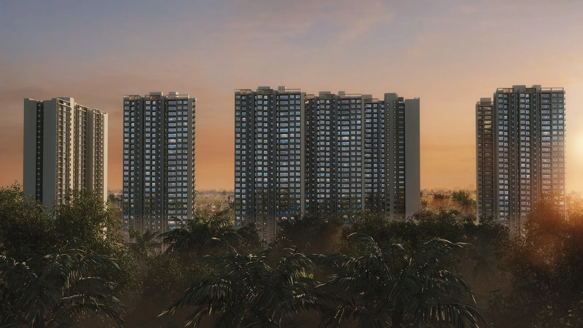 Bhartiya Garden Enclave Aerial View | 10 Acre Residential Project in East Bangalore Bhartiya Garden Enclave Aerial View | Bird's Eye View of 10 Acre Residential Complex with Swimming Pool and Amenities in Bellahalli